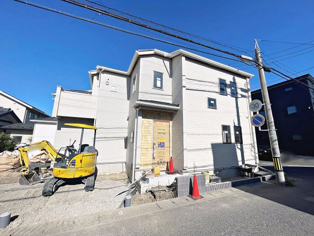 新築戸建・新築建売　郡山市台新一丁目　大成小・第一中の外観|足場が外れました！現地もご案内可能です！