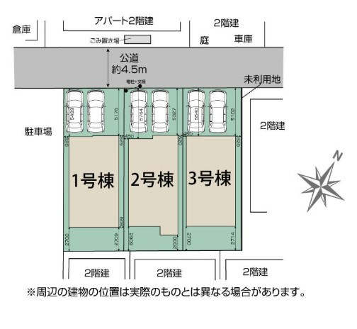 戸建 狭山市富士見１丁目の区画図