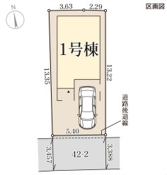 リーブルガーデン八尾市東本町の区画図