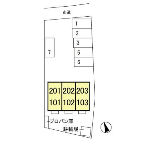 メゾンＫ江木の区画図|当社、チルホームのHPもご覧ください(^^)/物件情報多数♪