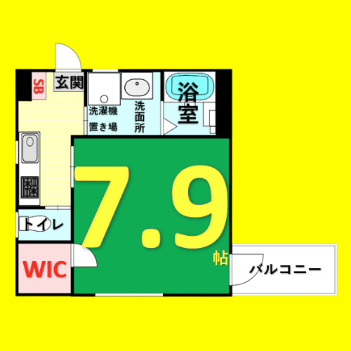ル・ベリエ平安通　名古屋市賃貸　仲介手数料無料の間取り