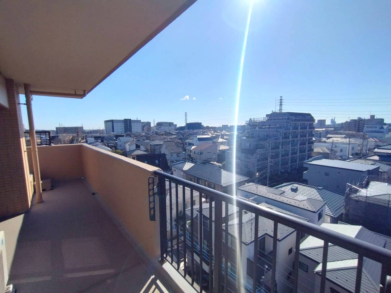 ルネ大宮宮原の展望|南バルコニーからの東側の景観です。