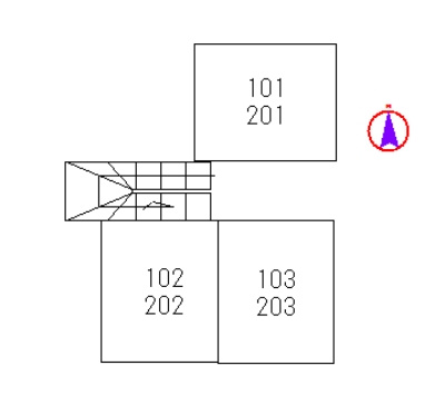 ツインヒル館の区画図