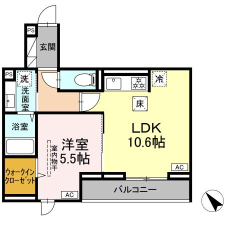 川崎市多摩区登戸のアパートの間取り