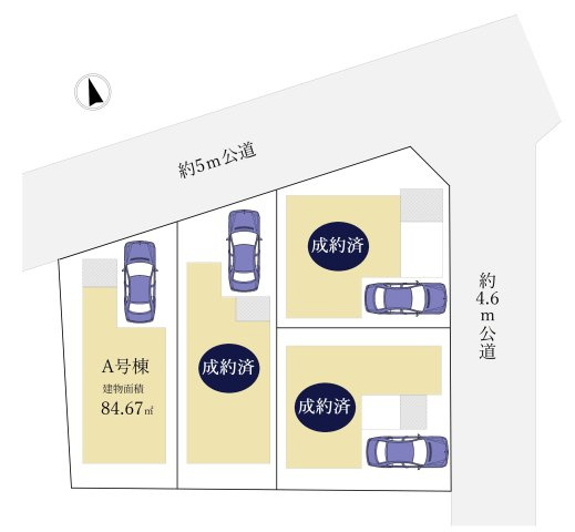 練馬区田柄4丁目 全4棟 A号棟の区画図|ご好評につき最終1棟になりました
田柄4丁目の落ち着いた住宅地に誕生
