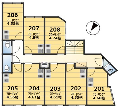プランタンHORIKIRIの間取り