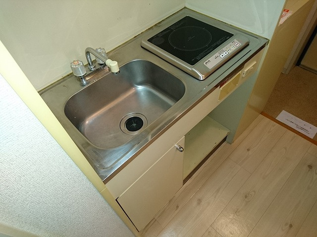 【キッチン】 | シティハイツ下新庄 | 1口コンロ設置済みです