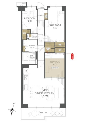 【間取り】シティプラザせんげん台弐番館 