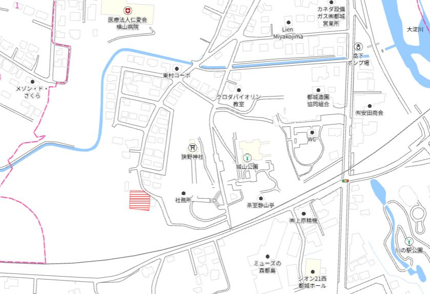 都城市都島町の売地の土地図