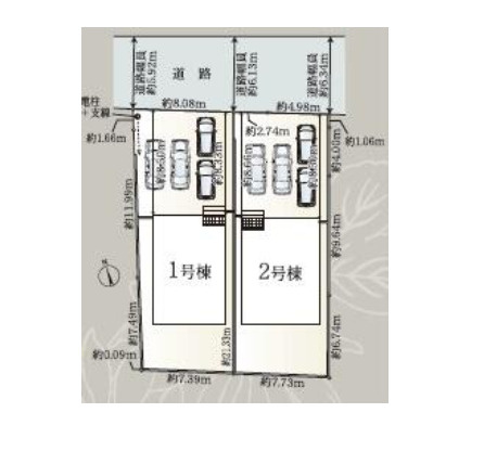 売新築戸建　藤枝市茶町1丁目の区画図