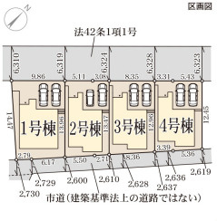 リーブルガーデン 枚方市楠葉野田3丁目3期の区画図