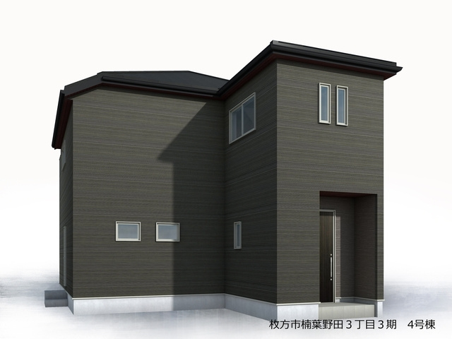 リーブルガーデン 枚方市楠葉野田3丁目3期の外観パース|外観パースです