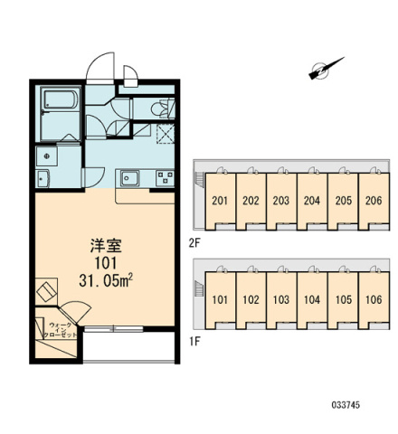 レオパレスエスピナカⅢの区画図