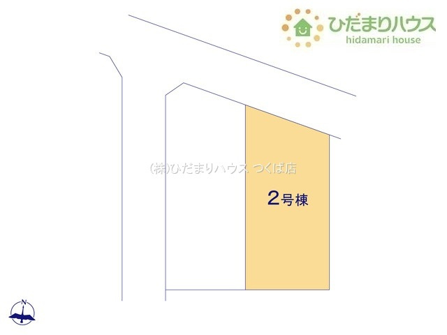 【区画図】 | 我孫子市新木野6期　新築戸建　2号棟 | 急な来客時にも安心な、並列駐車2台まで可能です(^^♪
（2号棟）