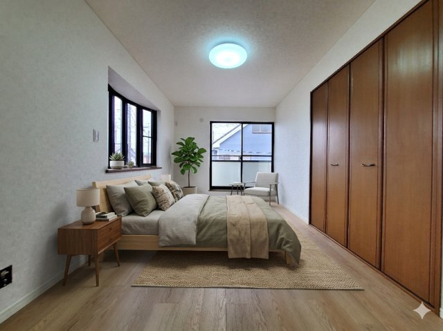 北葛飾郡松伏町　ゆめみ野東2丁目　中古戸建の洋室|ゆったりした洋室です　※家具をCGで加工しており、家具付き販売ではございません。