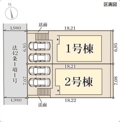 リーブルガーデン 枚方市楠葉美咲の区画図