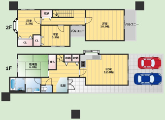 【間取り】 | 茨木市南安威3丁目貸家
