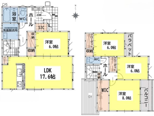 八幡西区東鳴水3丁目2期の間取り