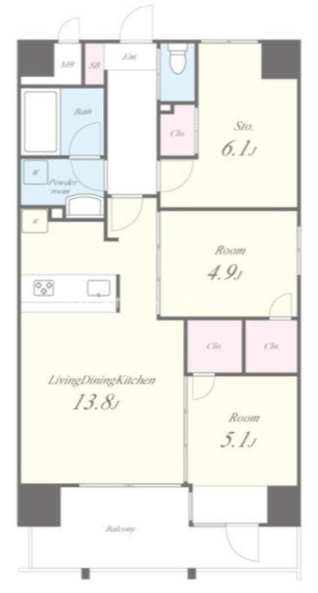 ジャルディーノ関目の間取り