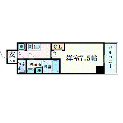 プレサンス梅田東ベータの間取り