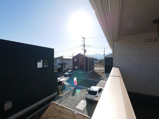 【その他】 | 中央市成島 新築戸建全3棟 3号棟 車並列2台+広いお庭 | 南側敷地境界