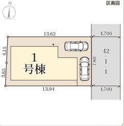 リーブルガーデン 枚方市渚東町4期の区画図