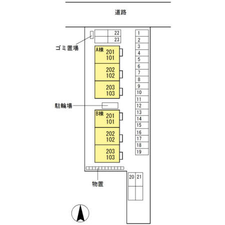 イーグルネスト Ａの区画図