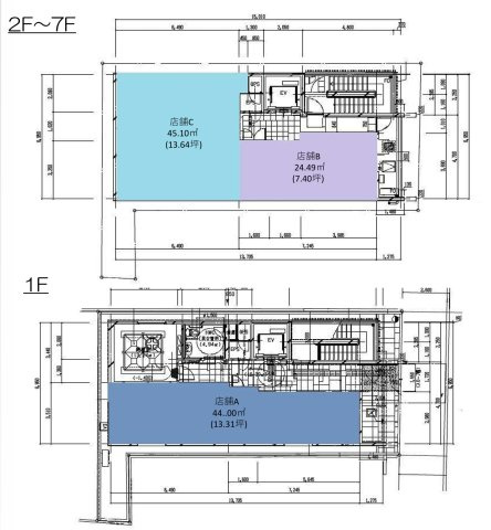 福岡市中央区　新築1棟売りビル　【THE BRGHT by OAK VILLA】の間取り
