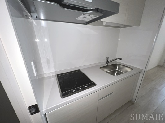 リブリ・ゆうやⅥのキッチン|コンパクトなキッチンで掃除もラクラク