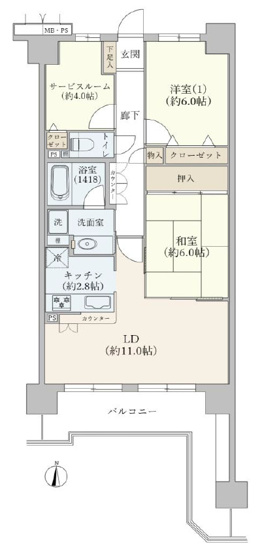 【間取り】 | ライオンズマンション加美正覚寺 | 【3LDK＋南向きバルコニー☆】明るいリビング＆ダイニング☆対面式のキッチン♪浴室乾燥機・TVモニターホン完備☆24時間ゴミ出しOKです♪