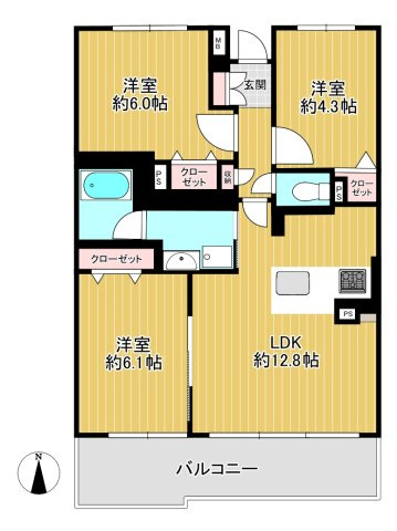 コスモ戸田パークスクエアの間取り