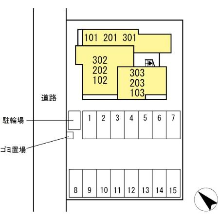 D-avance柱六番町 Ⅰの区画図