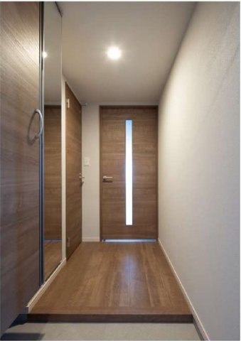 福岡市東区　新築1棟収益マンション　【OAK VILLA 松島 レジデンス】の玄関