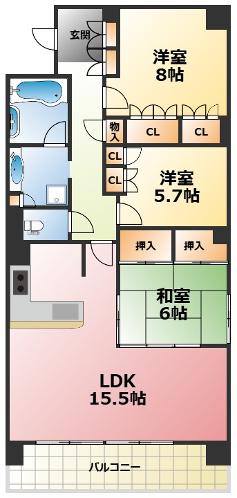 エレガンス甲子園の間取り