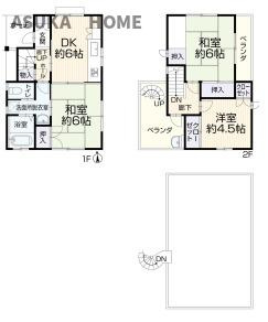 瀬谷区本郷1丁目の間取り|屋上テラス付の2階建て軽量鉄鋼の旭化成の住宅になります。