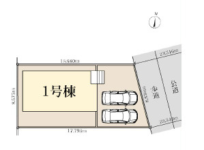 藤沢市遠藤　新築戸建　全1棟の区画図