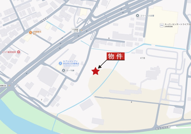 【地図】 | 四日市市小古曽東3丁目《3号棟》 | 詳細Map