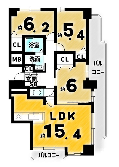 ロイヤルシャトー葛野の間取り
