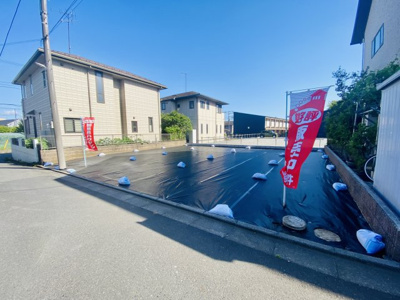 【外観】 | 湘南台駅-藤沢市遠藤-１区画／建築条件無整形地49坪！南側駐車場-53-9 | 区画整理された住宅街にどっしり構える４９坪の整形地！南側駐車場につき陽当たりも良好です♪