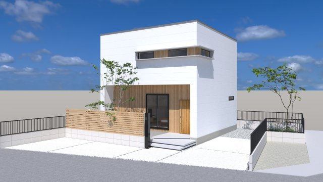 倉敷市西阿知町　1区画の外観パース