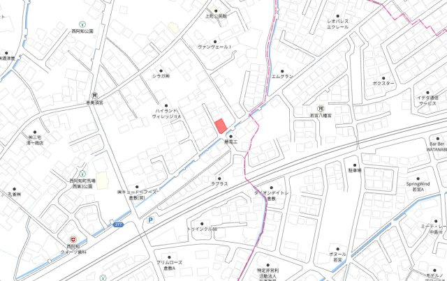 倉敷市西阿知町　1区画の地図