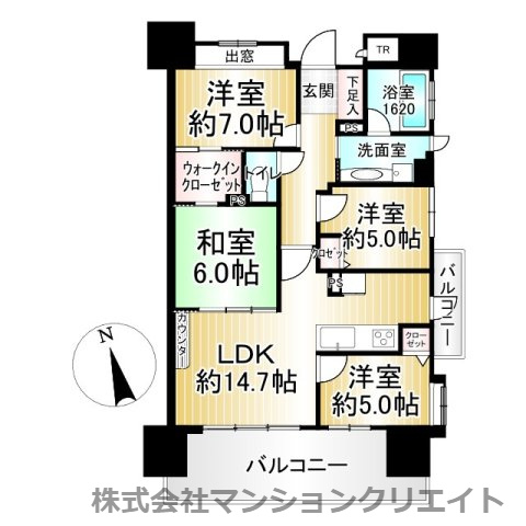 アーバンシティ福井北四ツ居（投資）の間取り|現況と間取図が異なる場合は現況を優先とします。