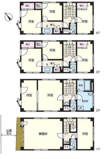 川崎市1棟ビルの間取り