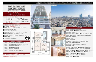 【その他】 | ザ・パークハウス中野タワー　仲介手数料無料＋100万円現金プレゼント中