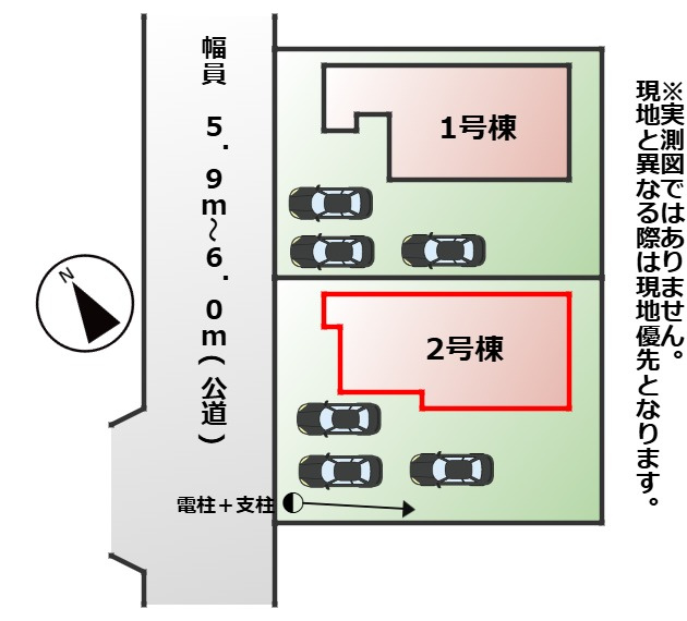 リガーレ小山市城北15期の区画図|【全2棟】各号棟の詳細については、お気軽にお問い合わせください♪