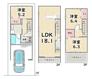 【間取り】 | 右京区梅津北浦町