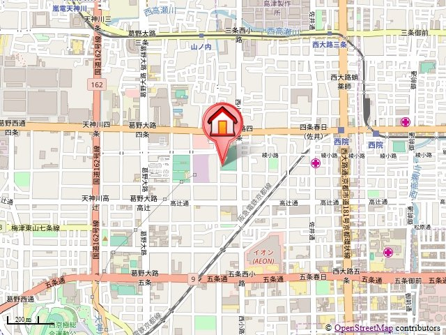 アクアプレイス京都西院の地図