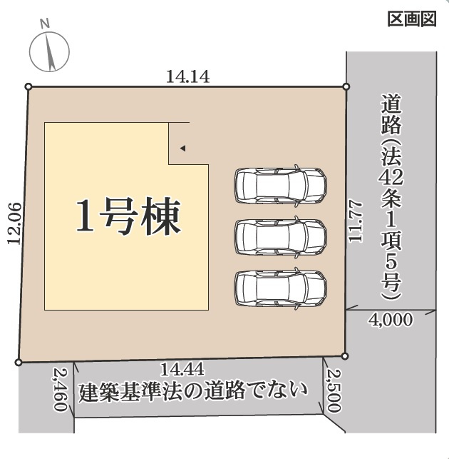 神戸市垂水区旭が丘　新築戸建　４８８０万円の区画図