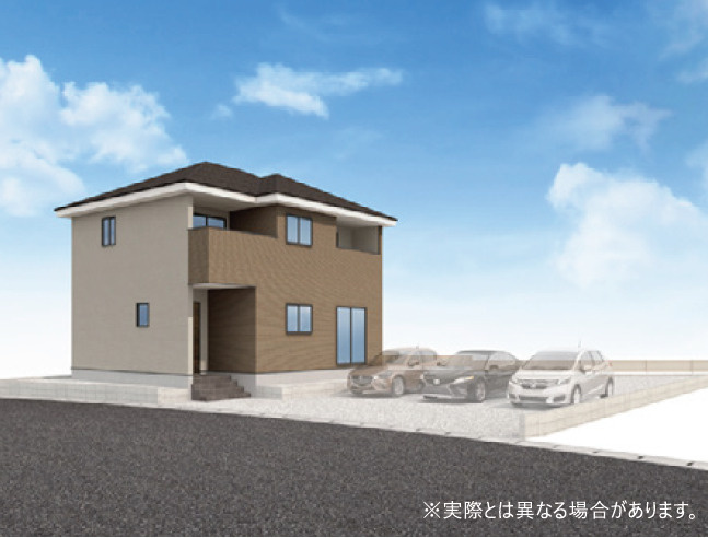 藤岡市岡之郷１期（全１棟）１号棟の外観パース|外観パースです