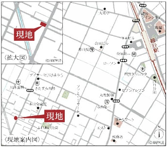 越谷市宮本町新築戸建ての地図